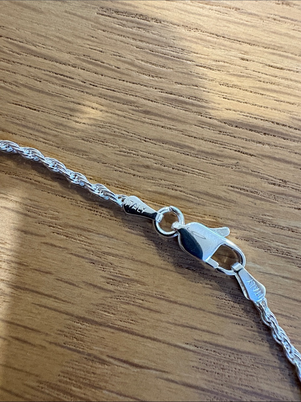 Sterling Silver Rope Chain Necklace - Picture 2 of 4